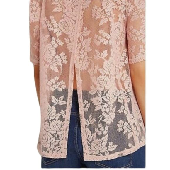 BCBGENERATION Floral Lace Open-back Top Size XSMALL - Picture 3 of 16